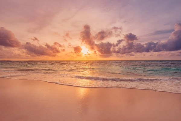 Närbild Havet Sandstrand Panoramautsikt Över Stranden Inspirera Tropiska Stranden Havsutsikt — Stockfoto
