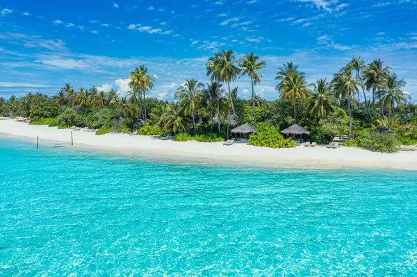 Nejlepší Tropická Plážová Krajina Fantastické Letní Pobřeží Prázdninové Destinace Palmy — Stock fotografie