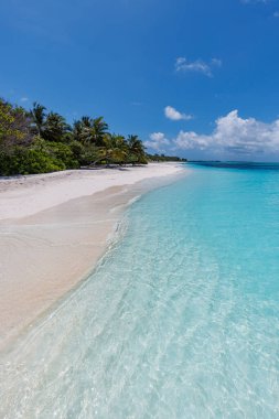 Kumlu güzel tropik deniz manzarası
