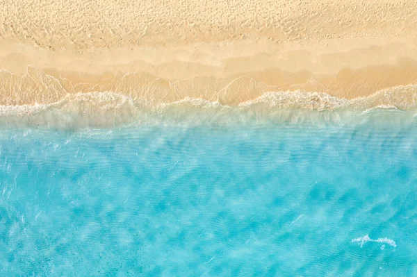 Голубое Море Песок Вид Воздуха — стоковое фото