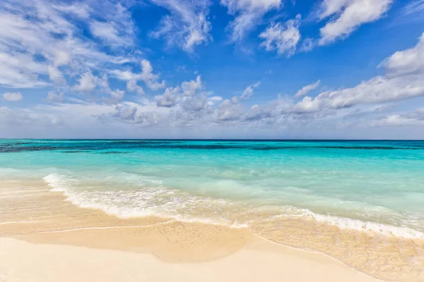 Mooi Tropisch Zeegezicht Met Zandstrand — Stockfoto