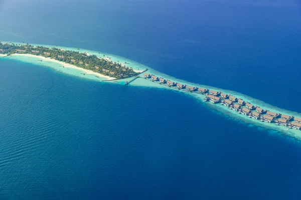 Aerial View Maldives Island Plane — Stock Photo, Image