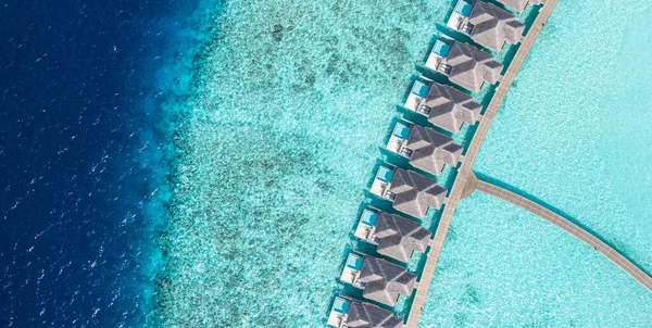 Vista Aérea Resort Lujo Con Playa Tropical — Foto de Stock