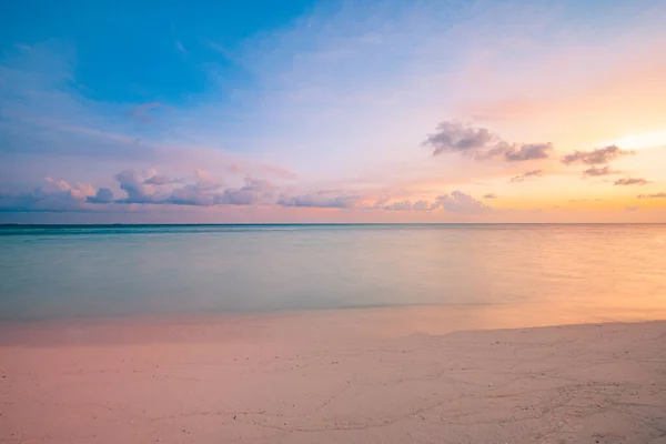 Vacker Tropisk Solnedgång Över Karibiska Havet — Stockfoto
