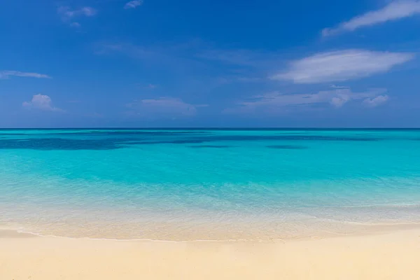 Mooi Tropisch Strand Met Blauwe Oceaan Wit Zand — Stockfoto