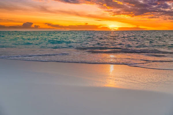 Tropikalny Zachód Słońca Morzu Karaibskim — Zdjęcie stockowe