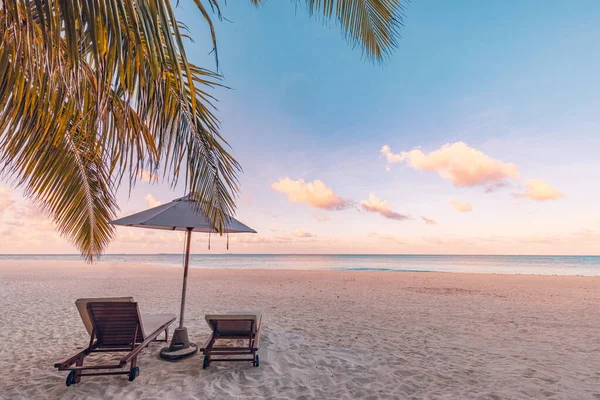 Piękne Tropikalne Malediwy Resort Hotel Plaża — Zdjęcie stockowe