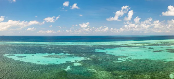 Vista Aérea Hermosa Playa Las Maldivas Con Aguas Cristalinas Laguna — Foto de Stock