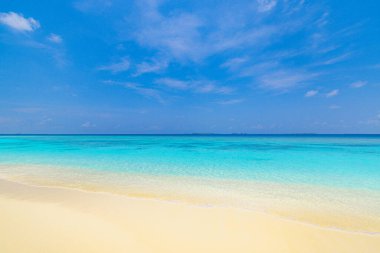 Mükemmel ada sahili. Yaz cennetinin tropik seyahat manzarası. 