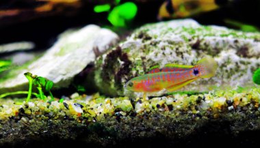 Tavus kuşu tatlı su Goby - (Tateurndina ocellicauda)