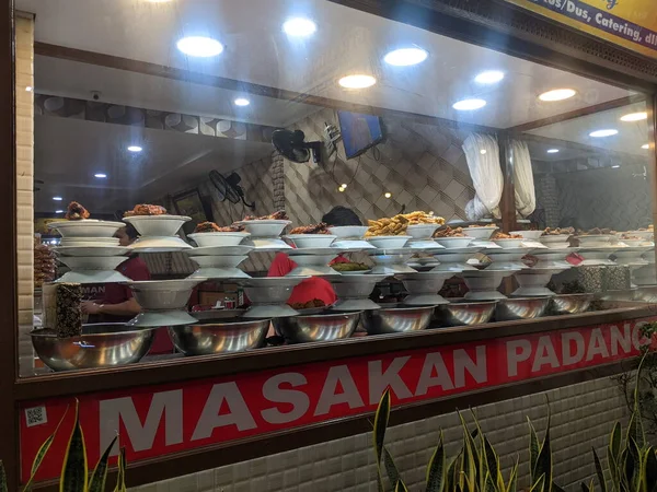Tangerang Selatan Indonesia Noviembre 2022 Vista Frontal Del Restaurante Padang — Foto de Stock