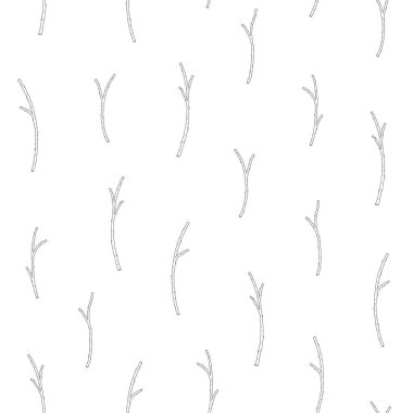 Kayısı dallarıyla kusursuz bir desen. Bahar meyvesi dallarının vektör çizimi. Modern sanat tarzında çiçek deseni. Özet bitki elementleri