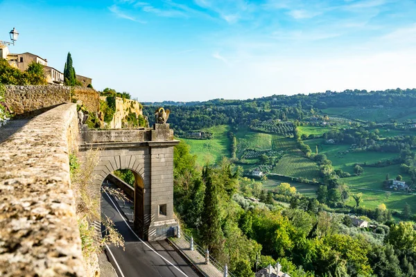 Kilátás Középkori Dombvárosból Orvieto Umbria Olaszország — Stock Fotó