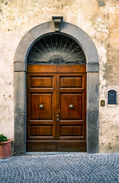 Porta Italiana Nel Comune Orvieto Umbria Italia — Foto Stock
