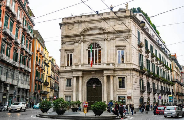 Nápoles Itália Novembro 2022 Palácio Histórico Doria Angri Rua Toledo — Fotografia de Stock