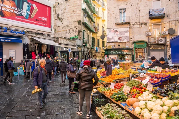Neapel Italien Dezember 2022 Berühmter Markt Stadtteil Pignasecca Herzen Der — Stockfoto