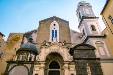 View Of Gothic Roman Catholic Church Of San Domenico Maggiore In Naples centre, Italy