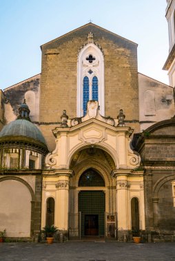 View Of Gothic Roman Catholic Church Of San Domenico Maggiore In Naples centre, Italy