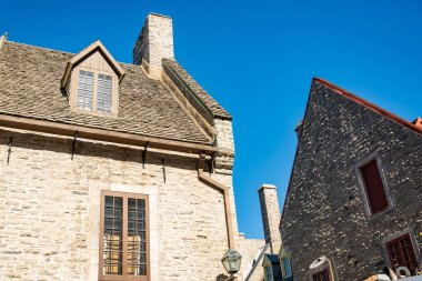 Quebec City, Kanada eski bölgesinde tipik binalar