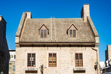 Quebec City, Kanada eski bölgesinde tipik binalar