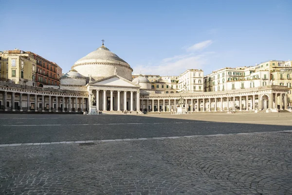 Piazza Del Plabiscito Named Plebiscite Taken October 1860 Brought Naples — Zdjęcie stockowe