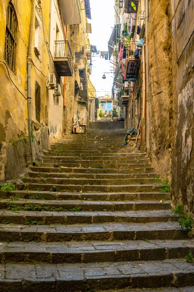 Neapels Stad Italien Utsikt Över Santa Lucia Pallonetto Distrikt Smala — Stockfoto
