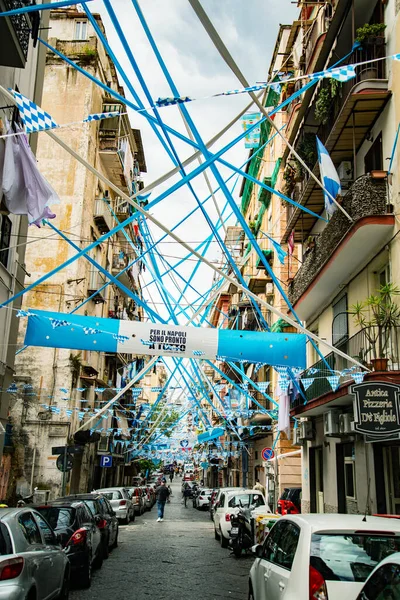 Neapel Italien April 2023 Die Stadt Feiert Die Euphorie Für — Stockfoto
