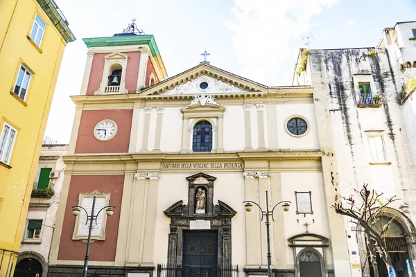 Facade Santuario Della Vergine Della Pazienza Located Avvocata District Naples — Stock Photo, Image