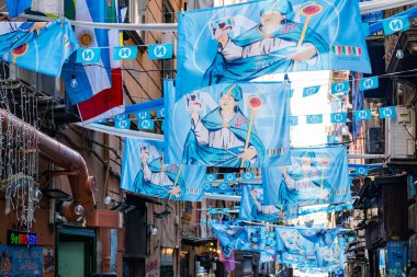 Napoli, İtalya, 6 Mayıs 2023, Maradona 'dan 33 yıl sonra, şehir SerieA unvanı için coşkuyu kutluyor..