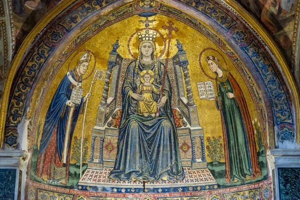 Mosaic Basilica Santa Mario Del Principio Cathedral Duomo Cathedral Assumption — Stock Photo, Image