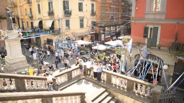 Neapel Italien Maj 2023 Dei Tribunali Gata Neapels Gamla Historiska — Stockvideo