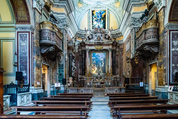 Interieurs Van Kerk Van Het Purgatorio Arco Santa Maria Delle — Stockfoto