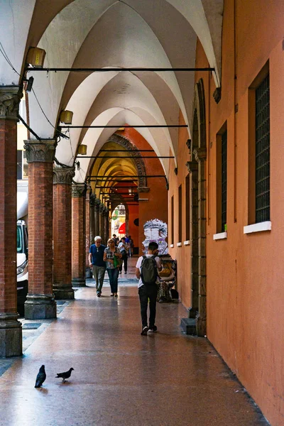 Bologna Italien Juni 2023 Schön Dekorierte Lauben Bologna Einem Sonnigen — Stockfoto
