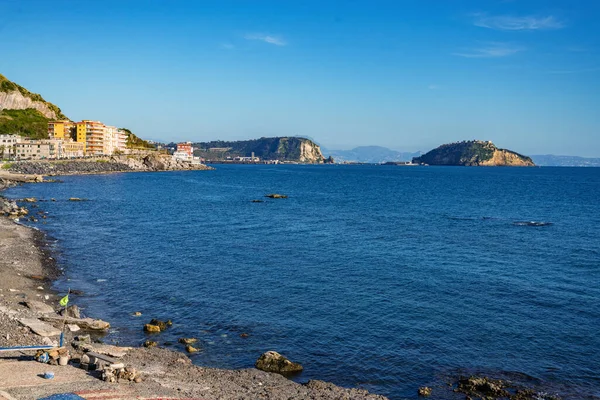 Bay Pozzuoli Nisida Island Viewed Seafront — Stock Photo, Image
