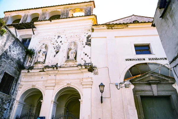 Sessa Aurunca Campania Fachada Entrada Iglesia Sant Agostino Construida Siglo — Foto de Stock