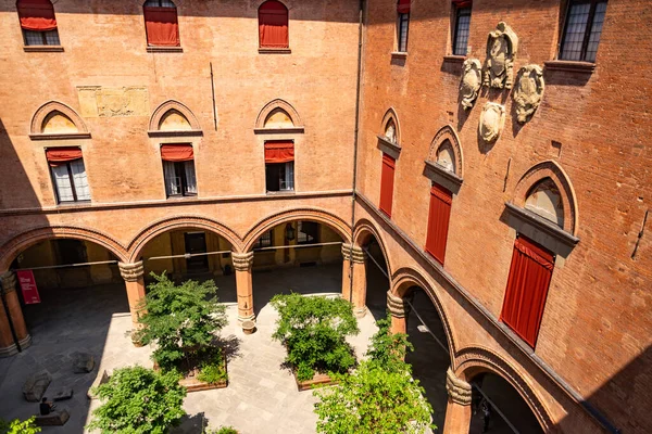 Bologna Emilia Romagna Italien Innenräume Und Bögen Des Podest Palastes — Stockfoto