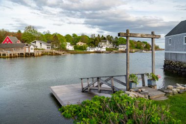 görünümü ve Cape Porpoise, Maine ABD tekneler