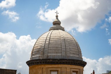 Napoli, İtalya 'nın tarihi merkezinin manzarası