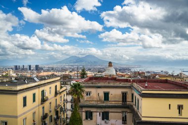 View of the roofs of the historic center of Naples. View from the historical former psychiatric prison. Naples, Italy