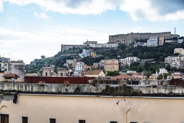 View of the roofs of the historic center of Naples. View from the historical former psychiatric prison. Naples, Italy