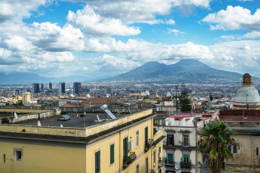 View of the roofs of the historic center of Naples. View from the historical former psychiatric prison. Naples, Italy