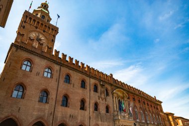 Palazzo dei Notai ve Palazzo dAccursio Bologna, İtalya