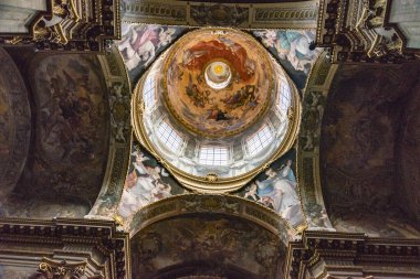 Architecture and interiors of San Bartolomeo and Gaetano church, Bologna, Italy clipart