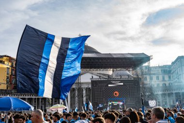 Napoli, İtalya - 23 Mayıs 2025: Mavi Diriliş: Napoli Zaferleri ve Scudetto, Futbol İddiaları. İtalya