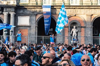 Napoli, İtalya - 23 Mayıs 2025: Mavi Diriliş: Napoli Zaferleri ve Scudetto, Futbol İddiaları. İtalya