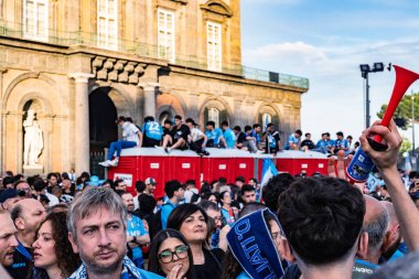 Napoli, İtalya - 23 Mayıs 2025: Mavi Diriliş: Napoli Zaferleri ve Scudetto, Futbol İddiaları. İtalya