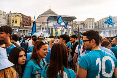 Napoli, İtalya - 23 Mayıs 2025: Mavi Diriliş: Napoli Zaferleri ve Scudetto, Futbol İddiaları. İtalya