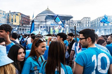 Napoli, İtalya - 23 Mayıs 2025: Mavi Diriliş: Napoli Zaferleri ve Scudetto, Futbol İddiaları. İtalya