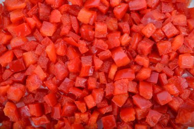 doğranmış kırmızı biberin arkaplanı