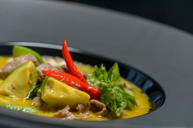 Lezzetli Asya mutfağının yakın görüntüsü